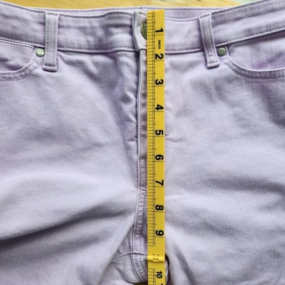 Talbots Womens Slim Ankle Jeans 10P Petite Lilac Purple Casual Denim Pants - Picture 7 of 10